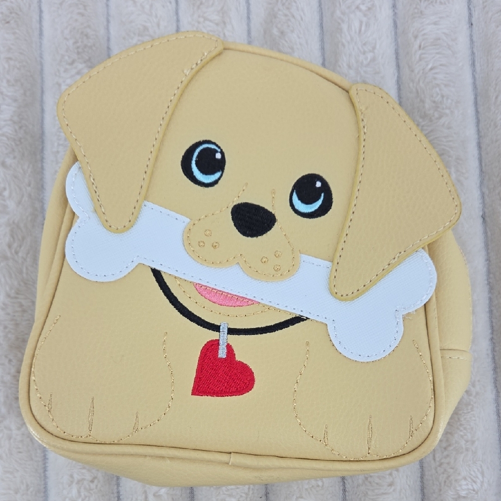Bath & Body Works Yellow Puppy Mini Bag with White Bone and Red Heart